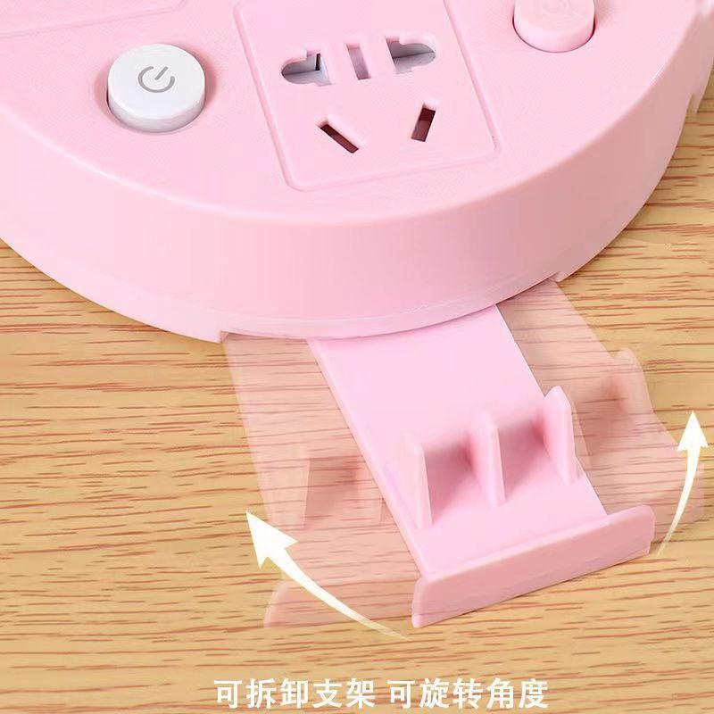 LED eye-care multi-functional desk lamp plug adapter study bedside night light plug converter bedroom light USB charging power strip