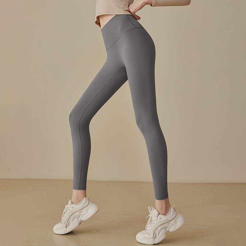 High-Waisted Butt-Lifting Tummy Control Naked-Feel Yoga Leggings Fitness Running Sports Tight Base Pants Stretchy Outerwear Shark Pants