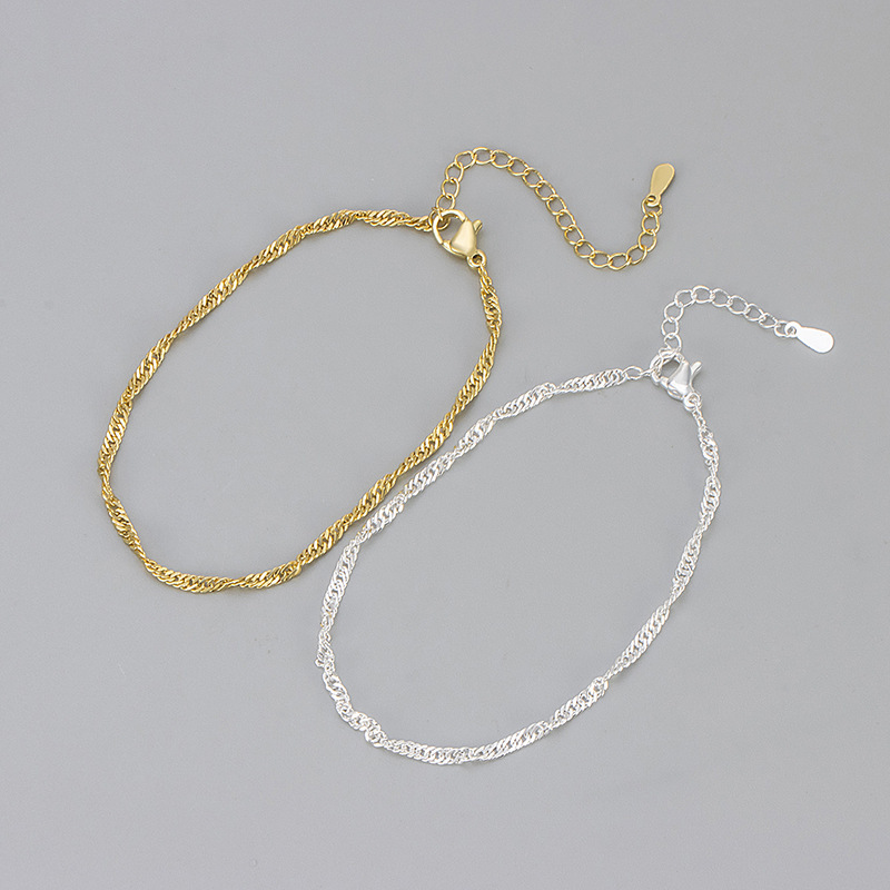 New European and American Cross-Border Thin Bracelet Water Ripple Niche Design Women's Light Luxury High-End Versatile Hand Jewelry for Women New European and American Cross-Border Thin Bracelet Water Ripple Niche Design Women's Light Luxury High-End Versatile Hand Jewelry for Women
