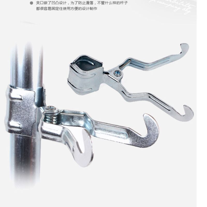 Outdoor Multifunctional Clip Tent Light Hanging Drying Net Paper Towel Hook Metal Iron Clip Camping Tent Accessories