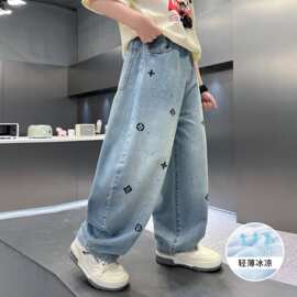 男童薄款牛仔裤2026夏季新款防蚊裤大儿童夏装帅气冰丝裤子凉感潮