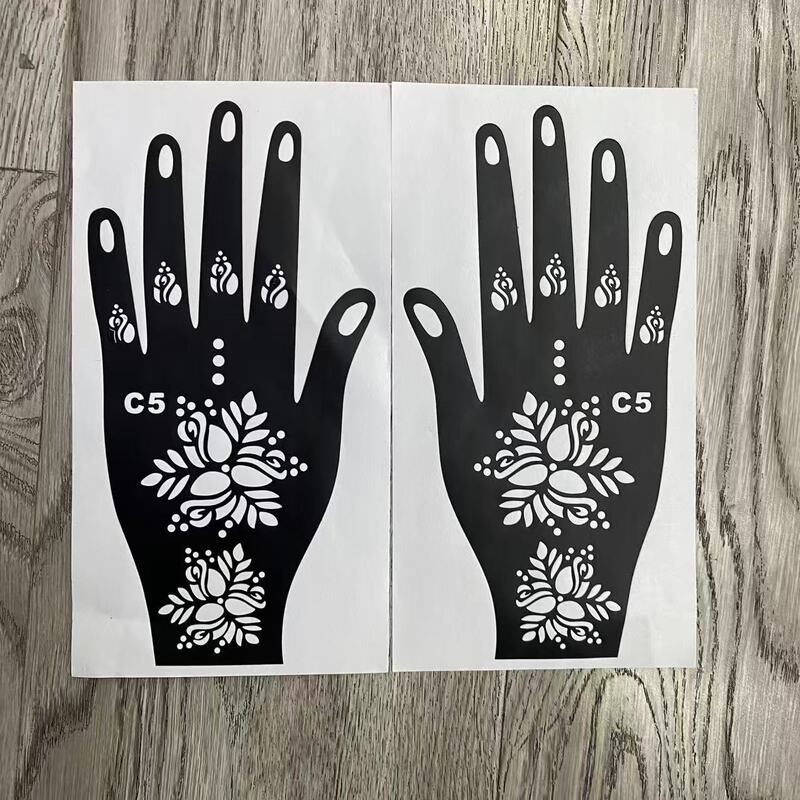 Temporary tattoo tools, Indian henna stencil, hollow-out tattoo template, hollow-out sticker, henna for hands and palms Temporary tattoo tools, Indian henna stencil, hollow-out tattoo template, hollow-out sticker, henna for hands and palms