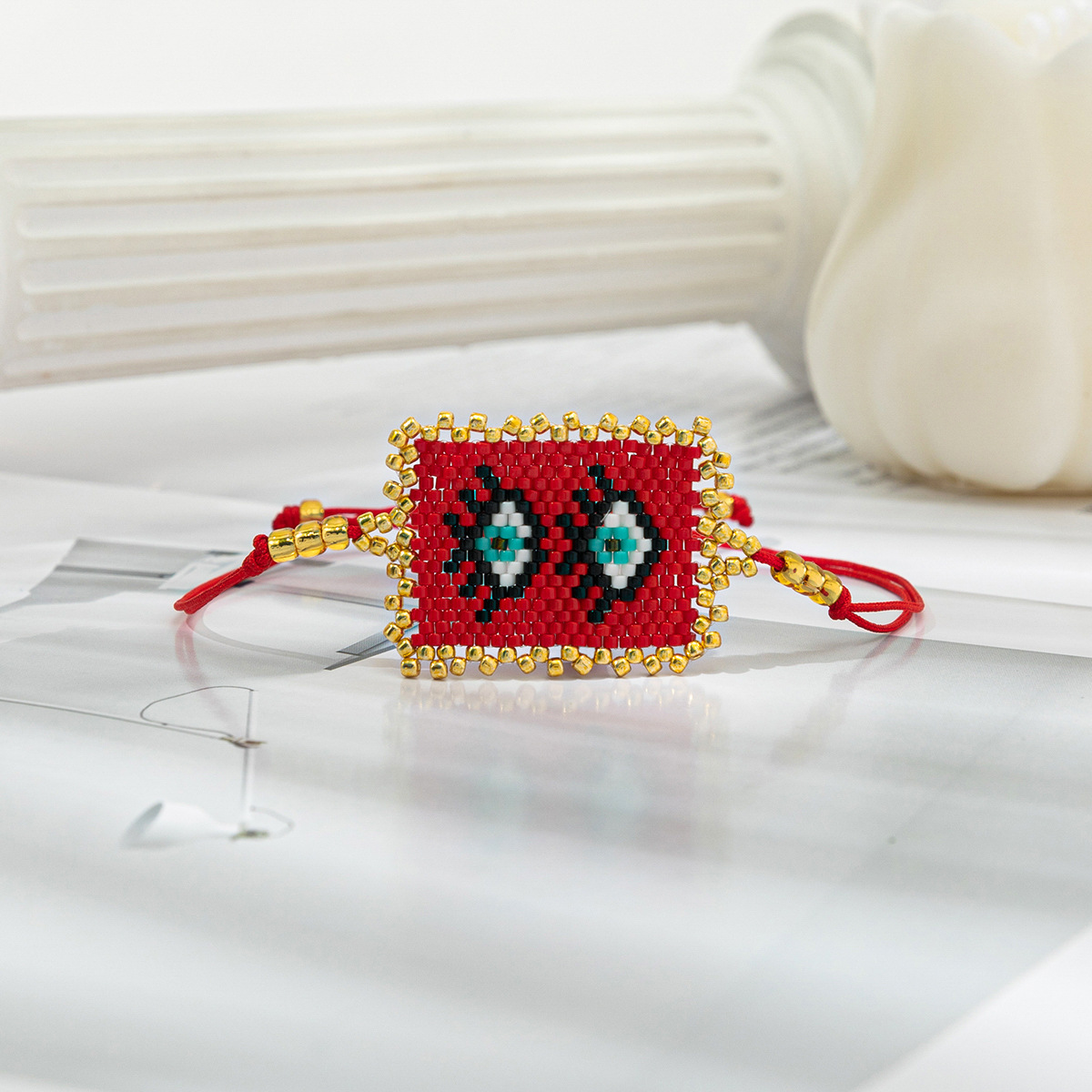 Lucky Evil Eye Red String Bracelet Protection Beaded Jewelry_voghion.com