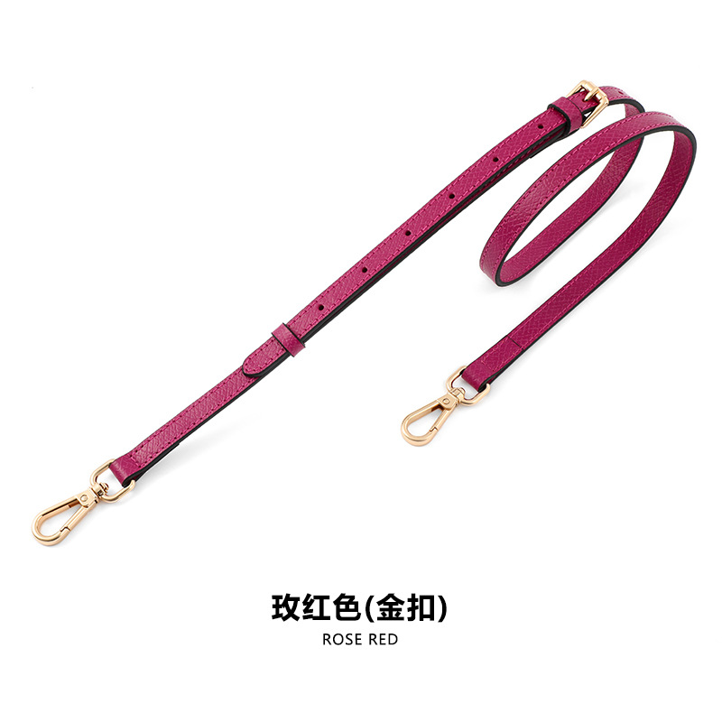 A- 48 first layer leather 1.2cm adjustable rose red gold buckle