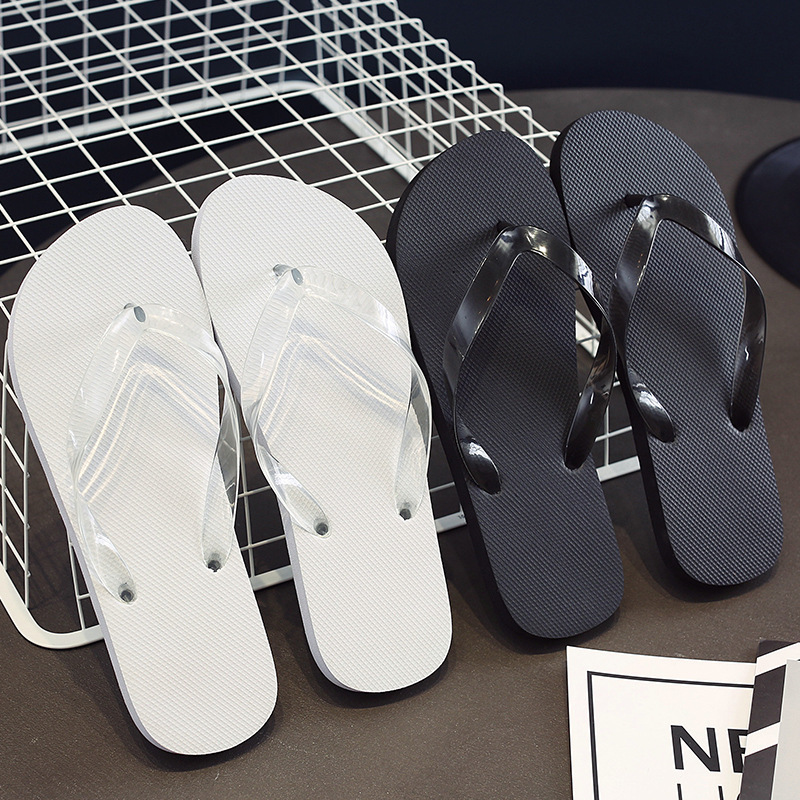 Simple Solid Color Men's Slippers Trendy Summer Outdoor Men's Herringbone Fashion Korean Version Outdoor Personality Non-Slip Beach Sandals