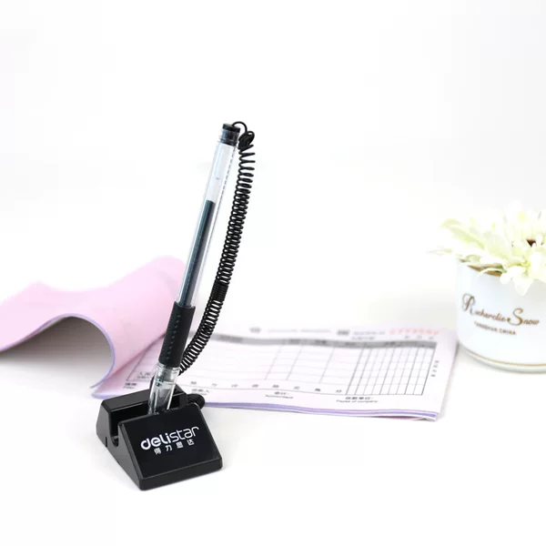 Deli 6791 Desk Pen Neutral Refill Black Bullet 0.5mm Business Office Sign Pen Simple Counter Pen