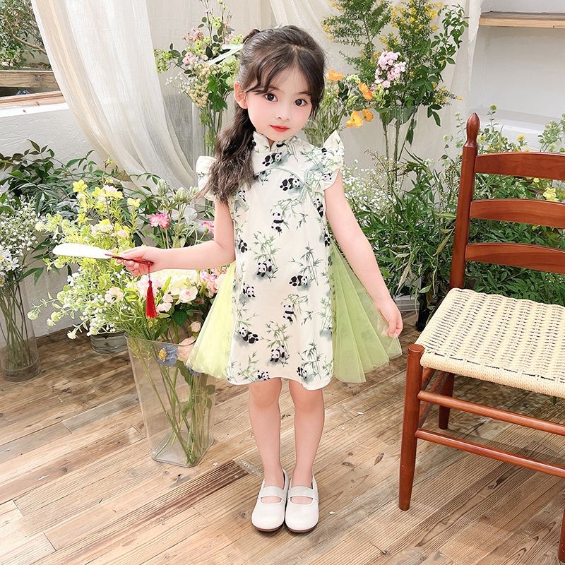 Vestido Hanfu para niñas, jardín de infantes de verano, vestido de graduación del Día del Niño, vestido de actuación, vestido cheongsam chino nuevo para niños