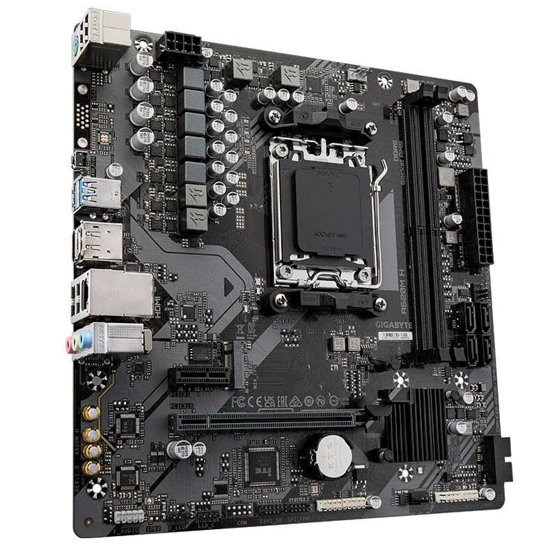 Материнская плата Gigabyte A620M H DDR5 для настольного ПК, совместима с процессорами AMD, поддержка 7800X3D