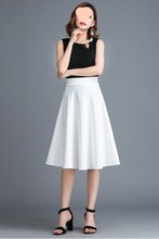 春秋白色半身裙中长款字裙妈妈显瘦喇叭广场舞裙小个子百搭裙子