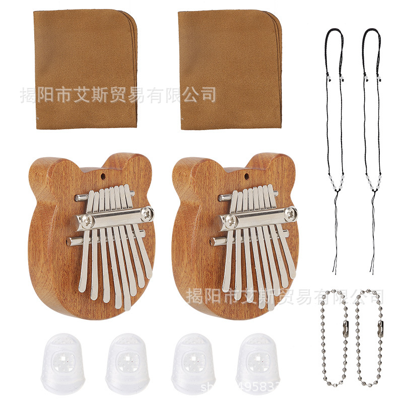 8 teclas mini Kalimba delicado dedo pulgar piano Marimba música accesorios colgante regalo