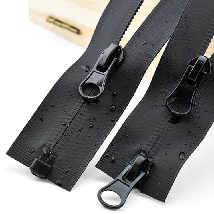 羽绒服防水拉链5号开口尼龙隐形拉链反装口袋拉链衣服双头长拉链