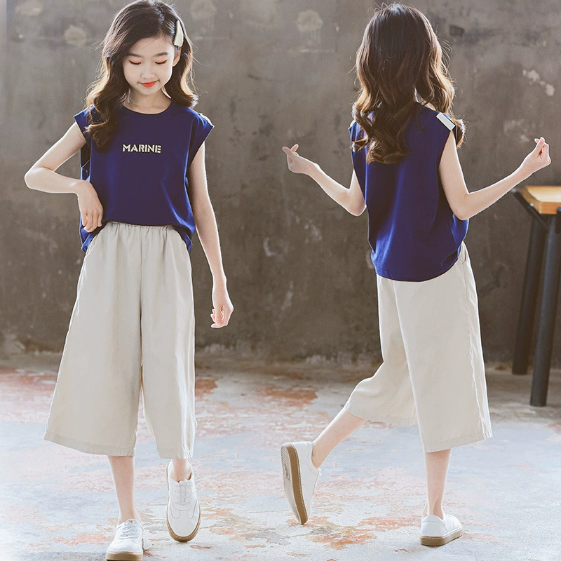 Summer clothing, set, children's summer trousers, direct factory sales, children's clothing, Korean style, for teenagers