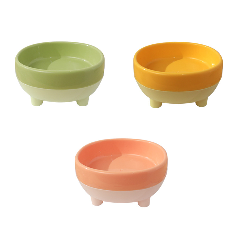 Cuenco de gato para mascotas de gran calibre, cuello, boca oblicua, cuenco de muelle lindo, cuenco de comida para gatos, utensilios de comida para mascotas, cuenco para perros, cuenco para perros