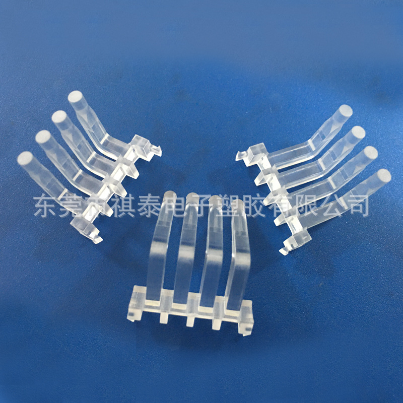 透明LED导光柱4联直角90°贴片灯PC板直插弯角转角连体LPE4-15-16