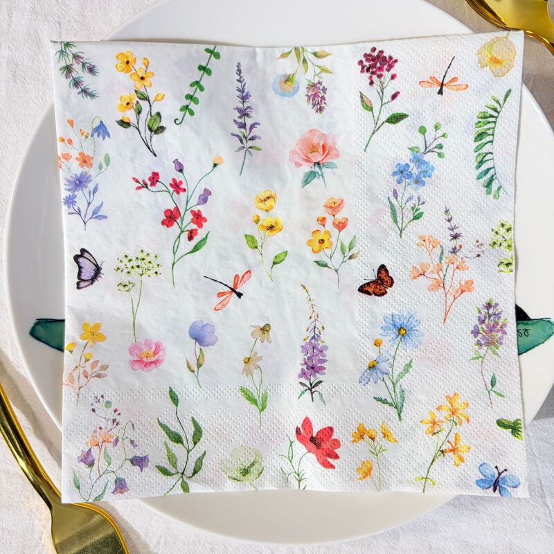 Printed Napkins, Colorful Floral Series, Party Restaurant Gathering Decorations, Disposable Paper Napkins, Cross-Border Wholesale Printed Napkins, Colorful Floral Series, Party Restaurant Gathering Decorations, Disposable Paper Napkins, Cross-Border Wholesale