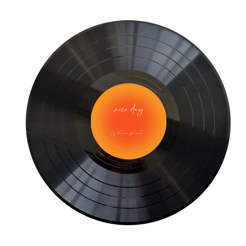 クリエイティブ落書きビニールレコード装飾バーパブインテリア壁装飾レトロノスタルジックな壁古いレコード装飾|undefined