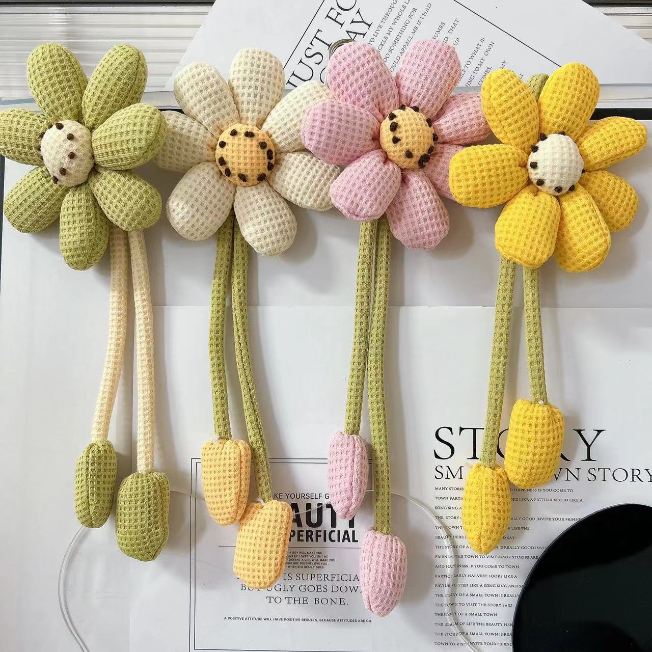 Fabric Stereo Pendant Flower Brooch Hand-Designed Corsage Clothes Bag Pin Cute Forest Decoration