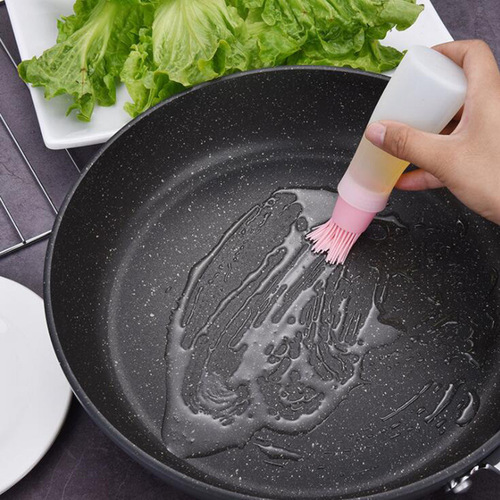 Wholesale Silicone Oil Bottle Brush with Lid BBQ Oil Brush Oil Pot Brush BBQ Brush Oil Bottle Kitchen Gadgets