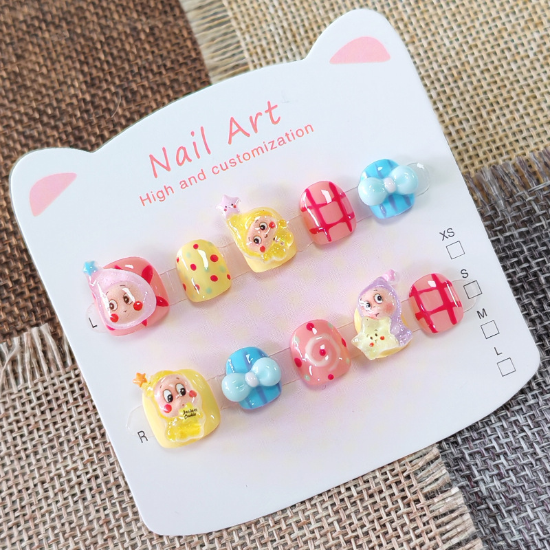 Purely Handmade Kidsren's Nail Art for Ages 3-6-12, Cartoon Star-Themed Nail Art, Girls' Nail Stickers with Contrasting Colors Purely Handmade Kidsren's Nail Art for Ages 3-6-12, Cartoon Star-Themed Nail Art, Girls' Nail Stickers with Contrasting Colors