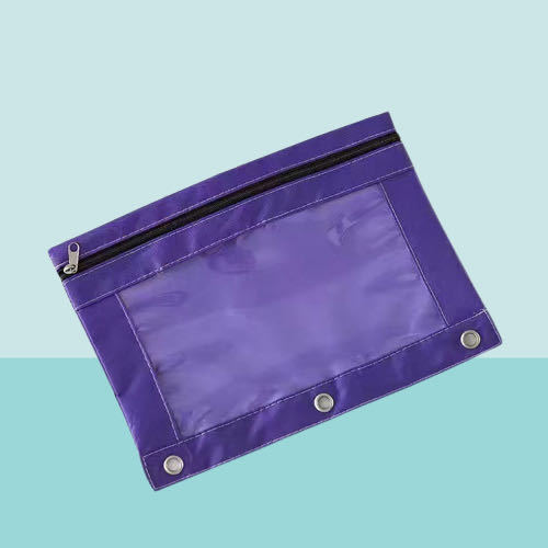 クロスボーダー3穴透明ペンケース、シングルプルチェーン付き420DPVCオックスフォード布アイバッグ、収納ファイルバッグ、在庫卸売|undefined