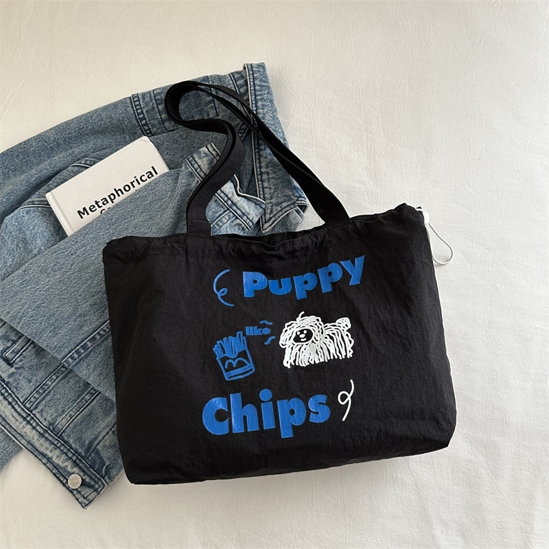 Coreano de estilo ins lindas bolsas de hombro versátiles bolsas de lona de gran capacidad para estudiantes de clase de viaje ocio bolsas de mano para mujeres