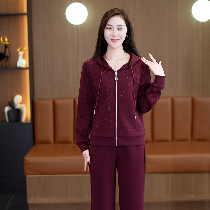 春秋季女款运动服套装2025新款长袖POLO领休闲跑步健身服弹力舒适|undefined