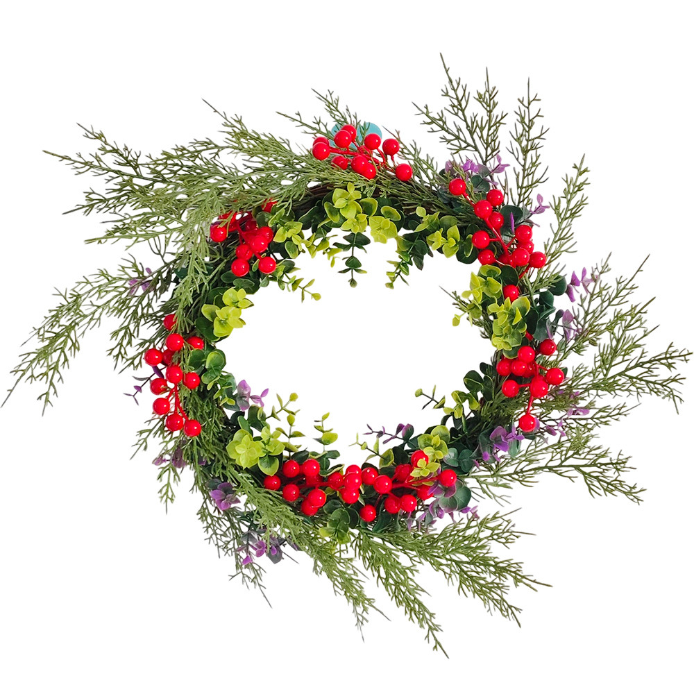 Amazon Hot Sale Navidad Bayas Navidad Decoración de guirlandas ventanas de tiendas puertas colgando diseño de atmósfera