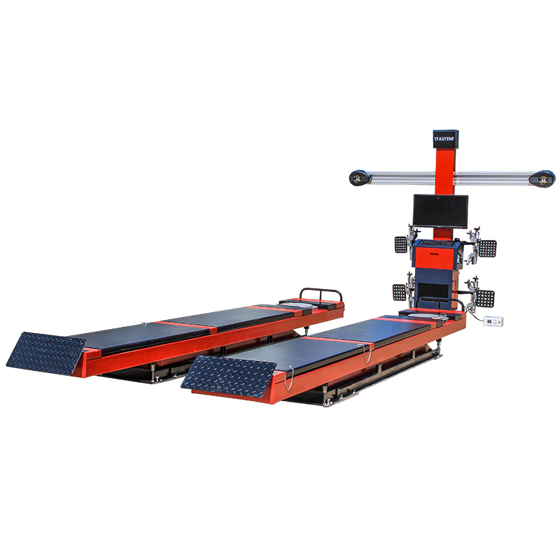 Coche 3D equipo de localización de cuatro ruedas conjunto completo de almacenamiento de tierra tijera grande máquina de elevación de cuatro columnas venta directa de fábrica coincidencia completa