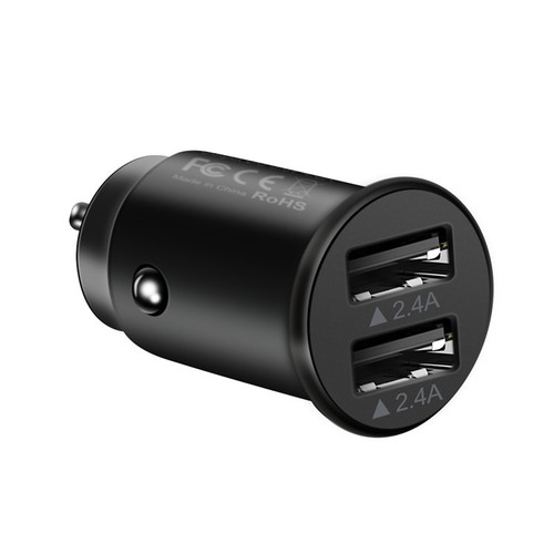 Small Mini 4.8A Car Charger with Dual USB Ports, 1-Tow-2 Car Cigarette Lighter Adapter, 6.2A Car Charger