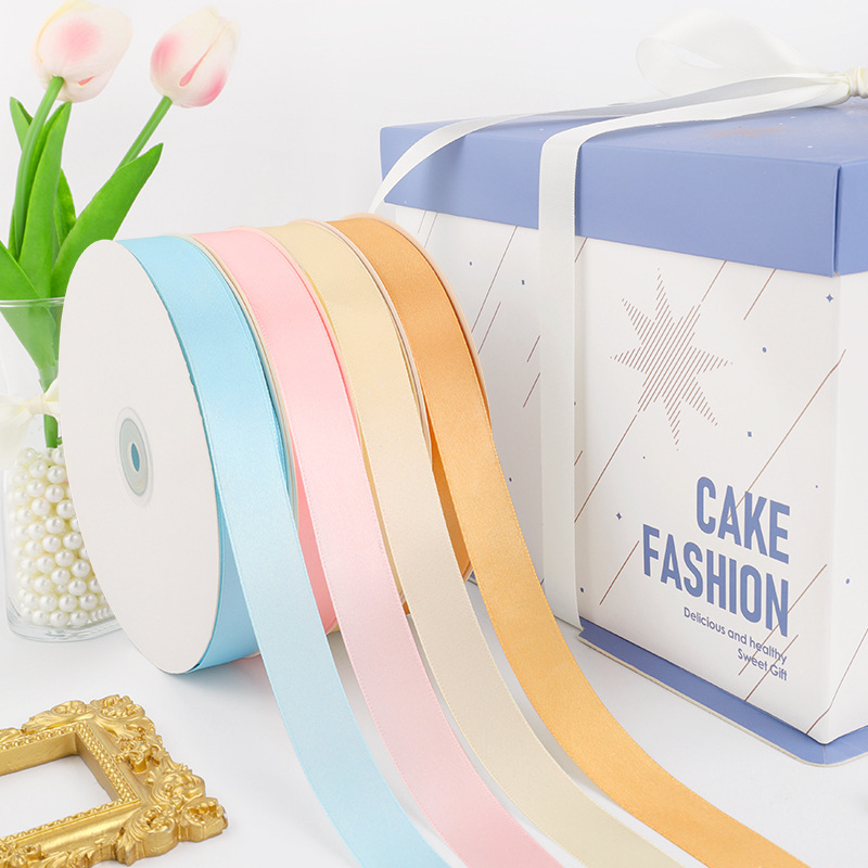 Caja de la torta de embalaje cinta de la cinta ramo de flores decoración cinta arco tira de tela de color sólido cinta para hornear