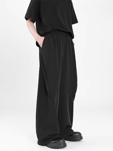 High Street Rugged Style Heavyweight Western Straight Leg Loose Tapered Folded Casual Pants American Trend Brand Wide Leg Versatile Pants