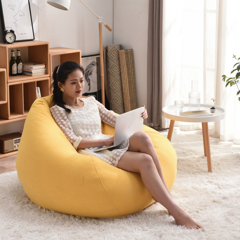 Lazy Sofa Bean Bag Bedroom Balcony Small Sofa Stylish Cute Female Single Sofa Lazy Chair Tatami in Stock