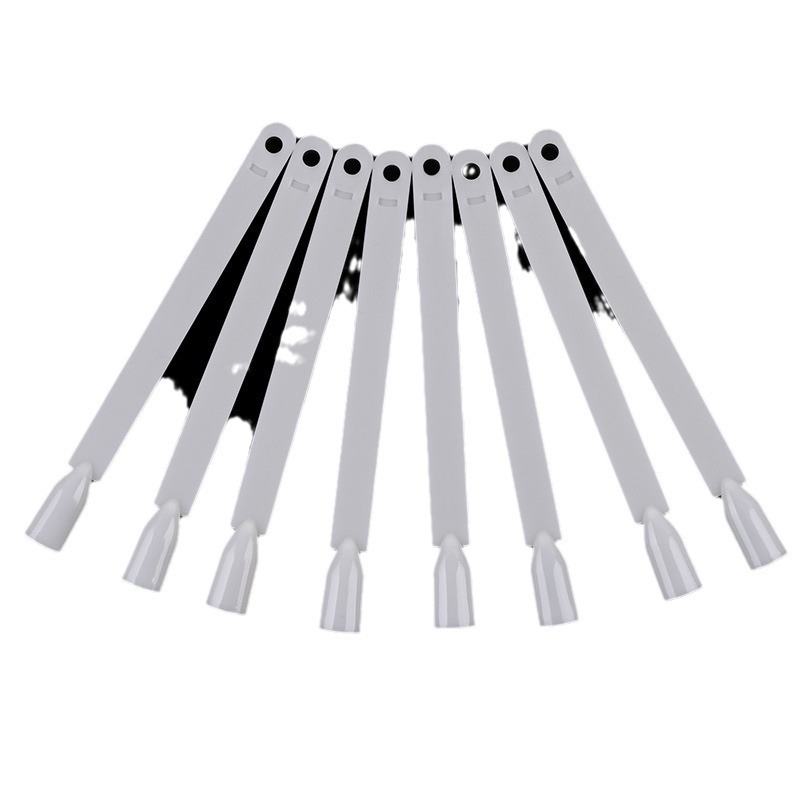 Muestras de exhibición de uñas transfronterizas 50 piezas en forma de abanico con anillo de hierro Muestras de uñas Color Color Tarjeta de color Fábrica de bolsas al por mayor