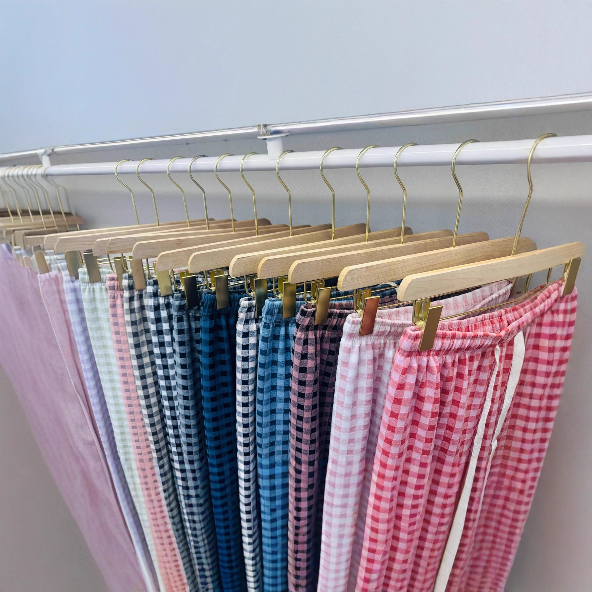 秋冬德绒格子速热外穿休闲高腰显瘦居家睡裤保暖遛弯长裤女