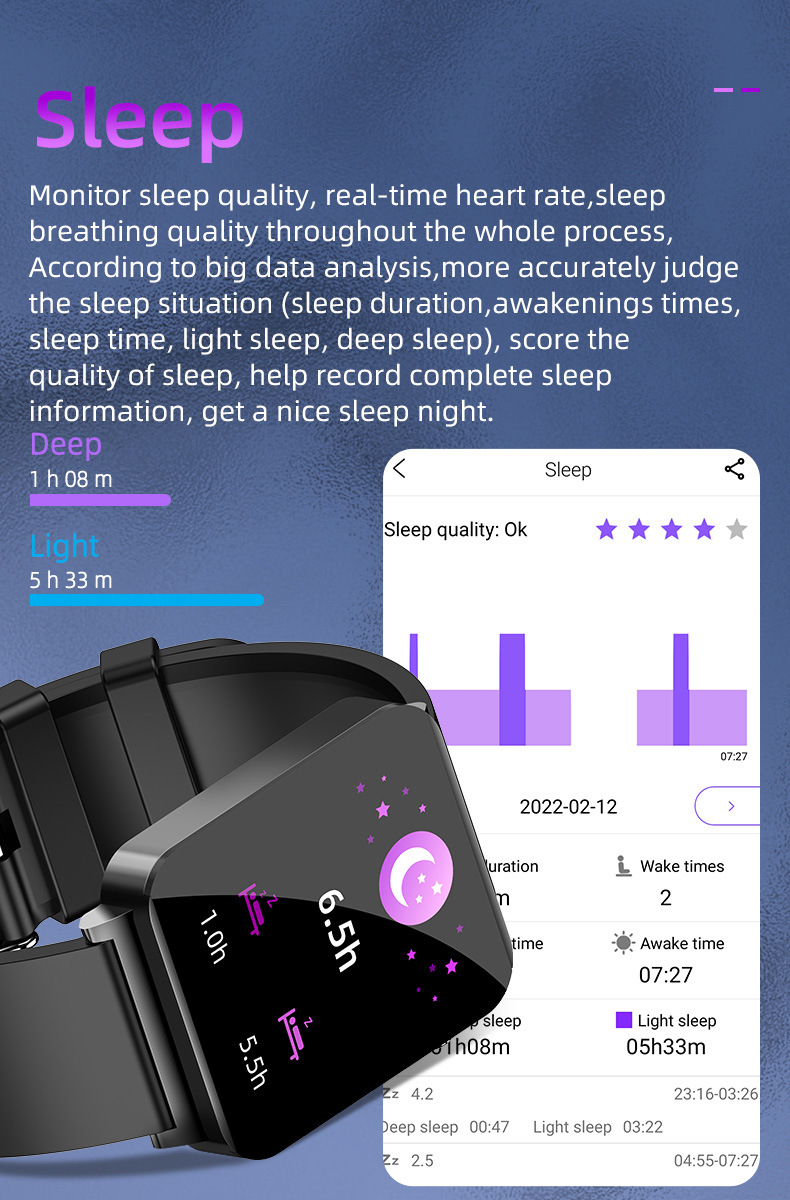 KS03 smartwatch: Blood lipid, heart rate, blood sugar, uric acid, blood oxygen, electrocardiogram, sleep monitoring, fitness band watch undefined