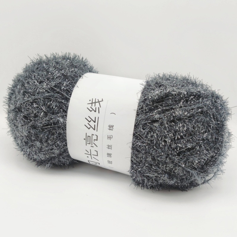 Coreano plato Toalla de vidrio de lana de seda de bricolaje tejido a mano muñeca de oro hilo tejido bolsa de hilo de seda brillante en stock al por mayor