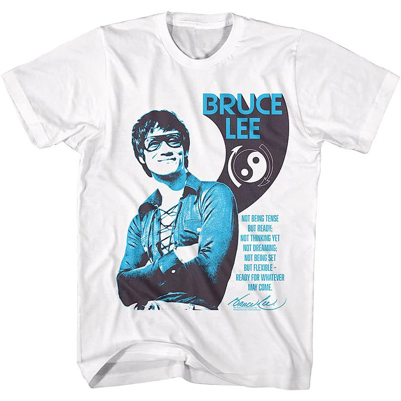 Summer New Chinese Style Bruce Lee Co-Branded Short-Sleeved T-Shirt Jeet Kune Do Kung Fu Martial Arts High Street Vintage T-Shirt