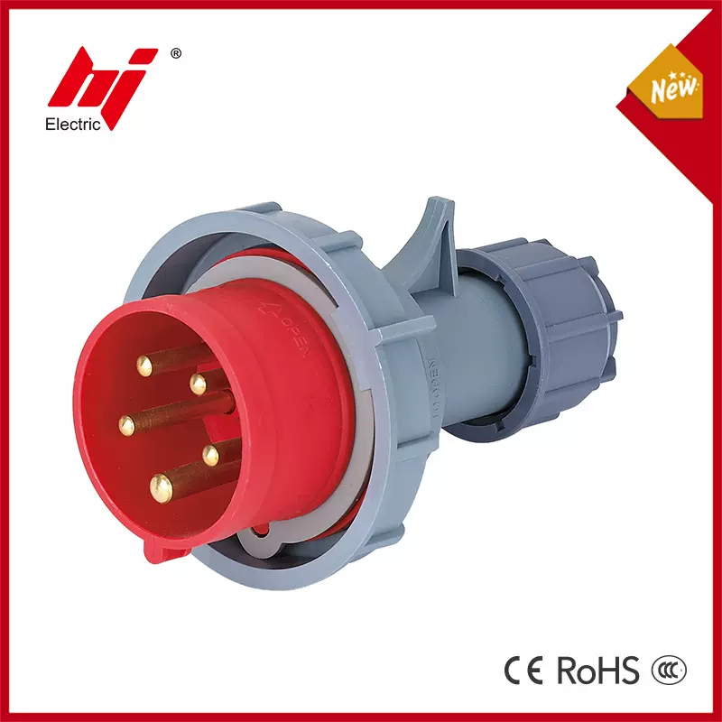 工业插头二代5芯16A工业连接器插头电箱对接功率电源400V插头