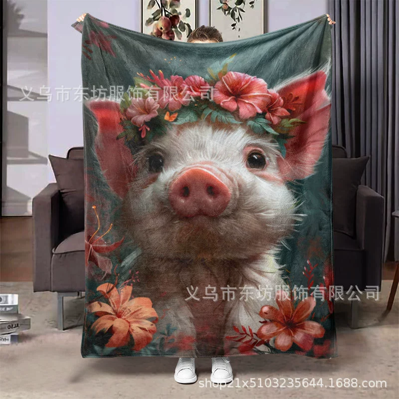 Теплый мультяшный поросенок удобный модный фланелевый ковер ленивый человек использует современный дом
