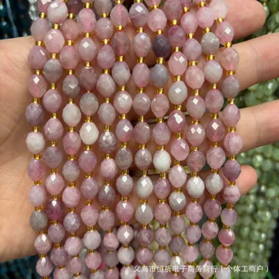 faceted loose beads, spacer beads, Zərgərlik ara hissələri - purple-horse-powder-8x6mm-approximately-18-beads-per-strand-short-style