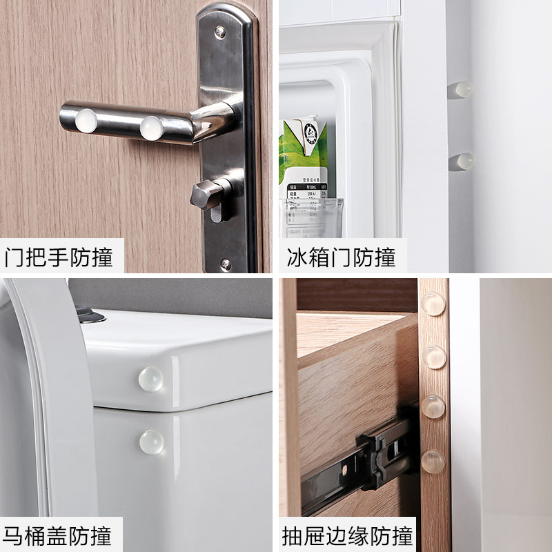Manija de la puerta almohadilla anticolisión silenciador amortiguador de partículas de gel de sílice partículas de silicona transparentes almohadillas de silicona para el hogar pegatinas anticolisión