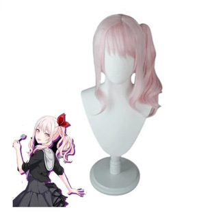 World Project Colorful Stage Cos Wig Xiaoshan Ruixi Cosplay Fake Hair Wholesale Pink Gripper