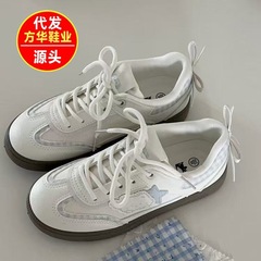 甜美韩系小白鞋女2025秋季新款百搭小众设计轻便学生爆款德训板鞋