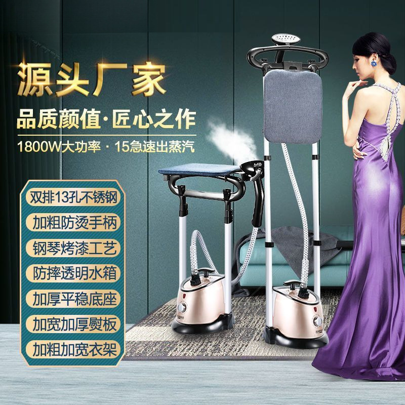 Household Double-Pole Steam Vertical Garment Steamer Steam Iron Ironing Machine Hanging Ironing Machine High-Power Source