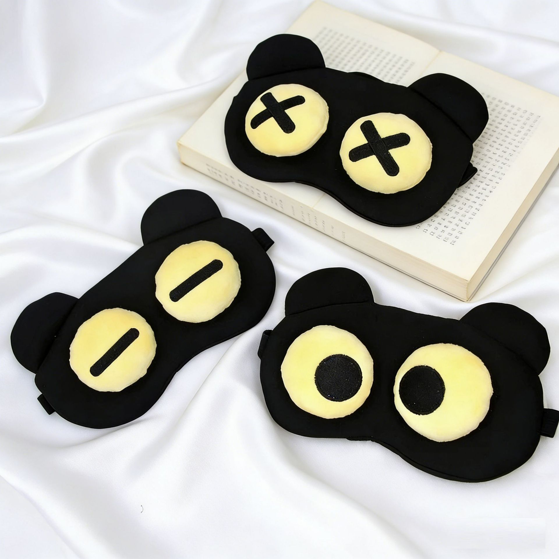 Funny Eye Mask to Relieve Fatigue, Block Light, Breathable for Men and Women, Cute Cartoon Ice Pack for Students, Nap Eye Protection