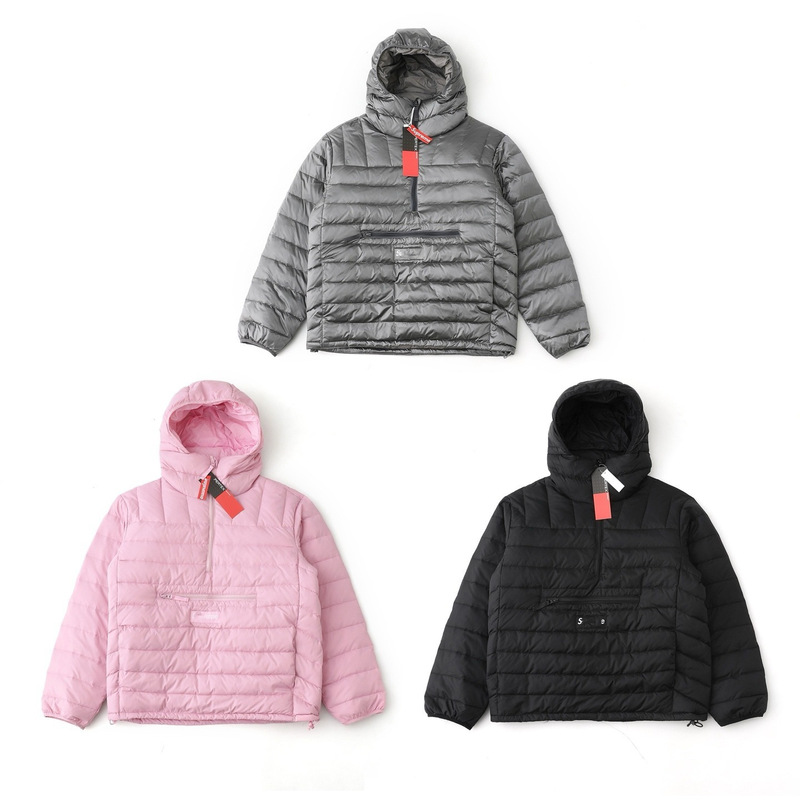 Cross-border supply Sup men's and women's new autumn and winter loose half-zip hooded warm down jacket coat for couples Cross-border supply Sup men's and women's new autumn and winter loose half-zip hooded warm down jacket coat for couples