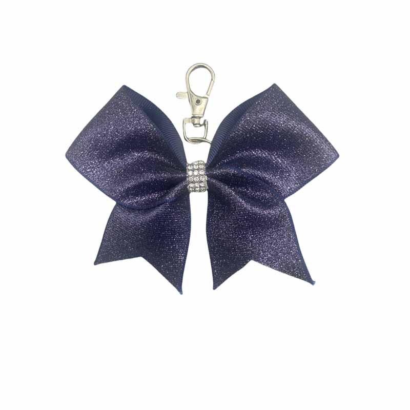 Nuevo estilo de moda transfronteriza arco de cuero brillante llavero colgante personalidad diamante de amigas bolsas colgantes regalos