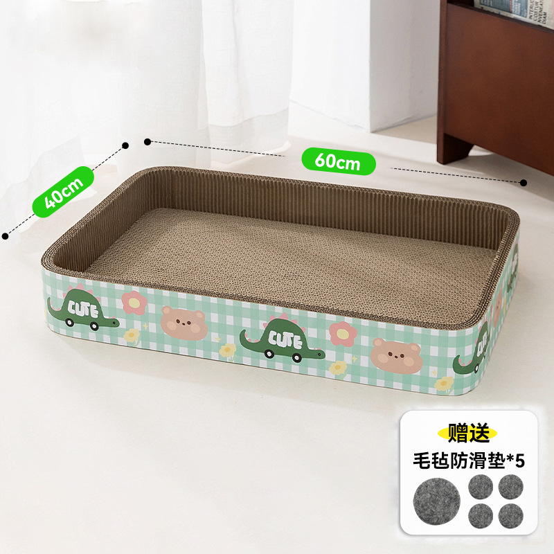 Juguete para gatos Papel corrugado Garra de gato resistente a la captura Tarra de agarre de gato en garra de pulido de gato Placa de agarre de gato cuadrada encriptada Nido para gatos Productos para mascotas