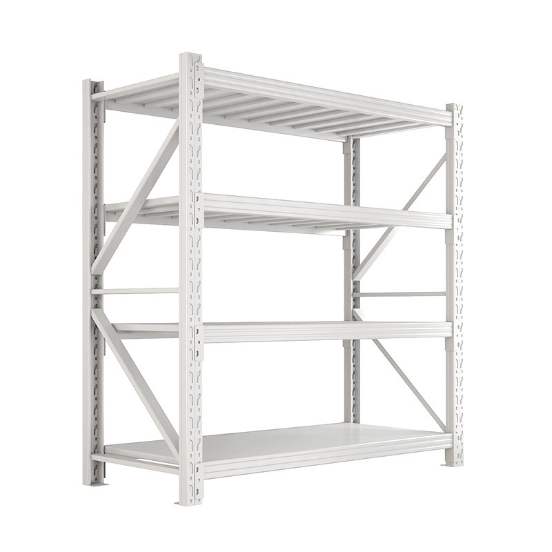 Estanterías de almacén, estantes de almacenamiento, estanterías de exhibición de varias capas para ferreterías, estanterías de almacenamiento de acero laminado en frío, estanterías industriales de acero para suelo.