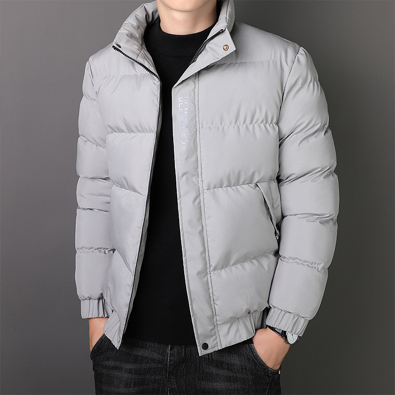 AliExpress transfronterizo invierno de los hombres engrosada de algodón acolchado abrigo juventud soporte collar casual de algodón acolchado abrigo de los hombres de algodón cálido acolchado chaqueta de pan abrigo